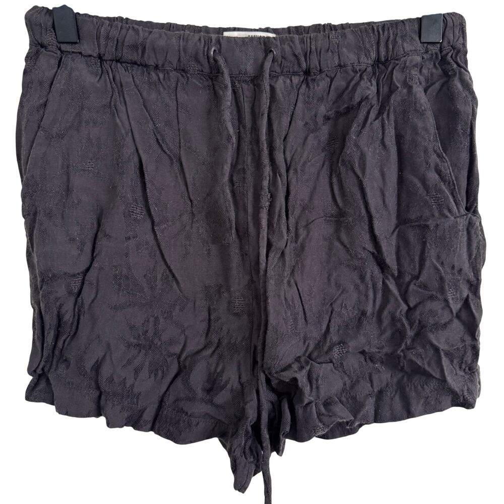 Amuse Society Gray Floral Inset Pattern Shorts Size XS